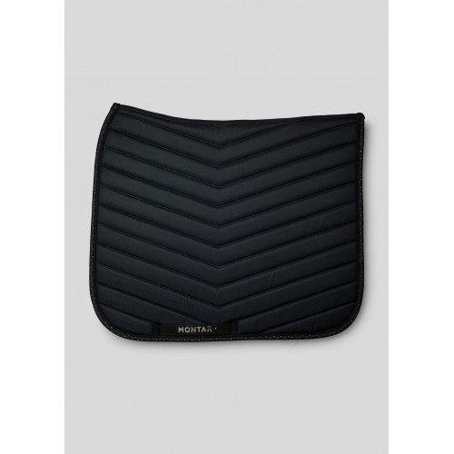 Montar SS26 Fair Dressage Saddle Pad with Gunmetal Crystals - Slate Grey