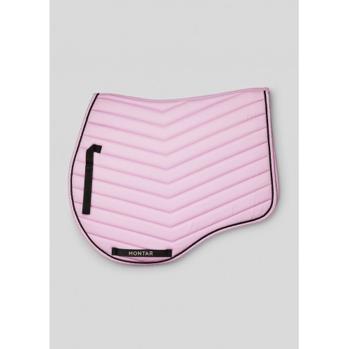 Montar SS26 Fair Jump Saddle Pad with gunmetal crystals Candy Pink