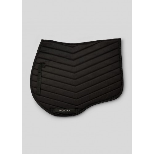 Montar SS26 Fair Jump Saddle Pad with gunmetal crystals Black
