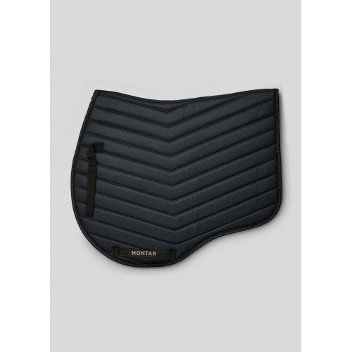 Montar SS26 Fair Jump Saddle Pad with Gunmetal Crystals Slate Grey