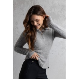ANKY FW26 удлинённый-рукав Fluffy поло