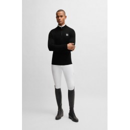 BOSS Equestrian FW25 мужской с короткой молнией джемпер Rouven