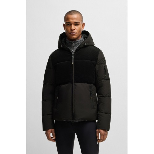 BOSS Equestrian FW25 Men's Cord Puffer Jacket Tomas