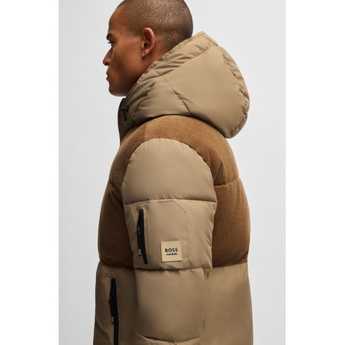 BOSS Equestrian FW25 Men's Cord Puffer Jacket Tomas