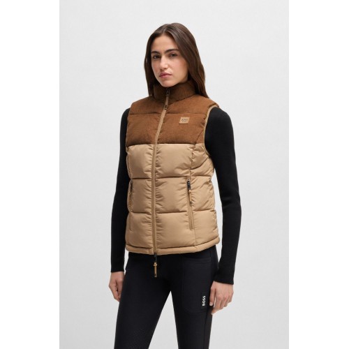 BOSS Equestrian FW25 Puffer Gilet Viola