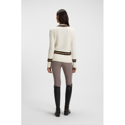 BOSS Equestrian SS26 Paula Cable-Knit Jumper