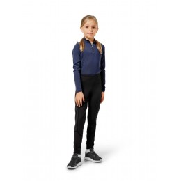 Equestrian Stockholm Young Rider чёрный Movement леггинсы для верховой езды с коленной леей