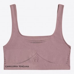 Cavalleria Toscana FW25 CT Tech Knit Crop женский топ Sports Bra