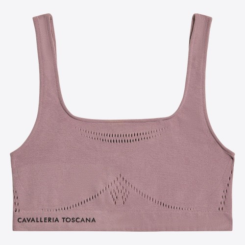 Cavalleria Toscana FW25 CT Tech Knit Crop Top Women's Sports Bra