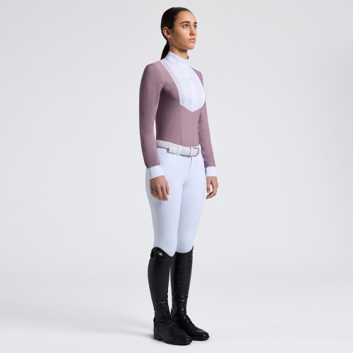 Cavalleria Toscana FW25 Girls' L/S Jersey Show Shirt with Bib