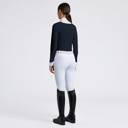 Cavalleria Toscana FW25 Girls' L/S Jersey Show Shirt with Bib