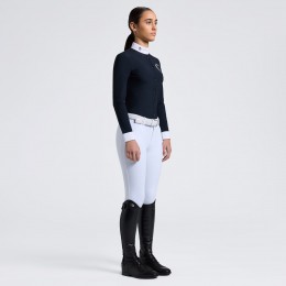 Cavalleria Toscana FW25 CT L/S джерси с Printed логотип для девочек турнирная рубашка
