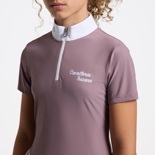 Cavalleria Toscana FW25 CT S/S Jersey w/ Embroidery Logo Girls' Competition Shirt