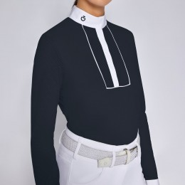 Cavalleria Toscana SS'24 CT Perforated джерси L/S турнирная рубашка Woman