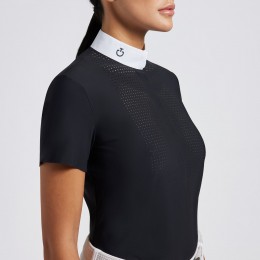 Cavalleria Toscana FW'24 CT Heat Sealed Perforated BIB S/S женский турнирная рубашка
