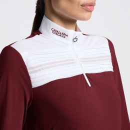 Cavalleria Toscana FW25 CT L/S Pleated Insert женский турнирная рубашка