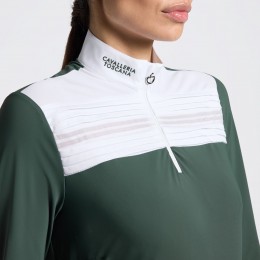 Cavalleria Toscana FW25 CT L/S Pleated Insert женский турнирная рубашка