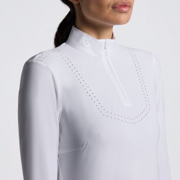 Cavalleria Toscana FW25 CT L/S Perforated w/ Tech Knit женский турнирная рубашка