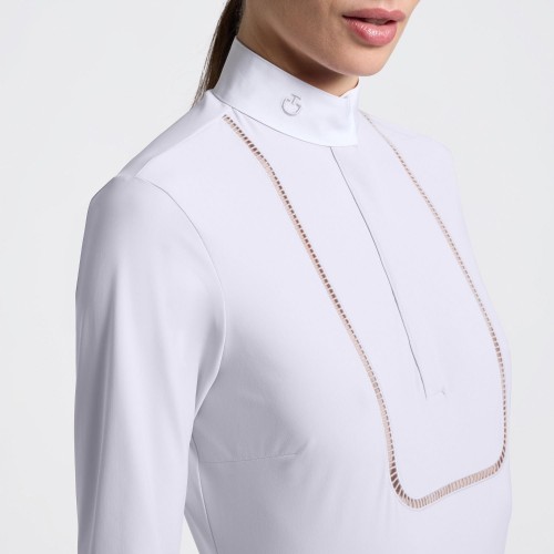 Cavalleria Toscana SS26 CT Embroidery L/S Women's Competition Shirt