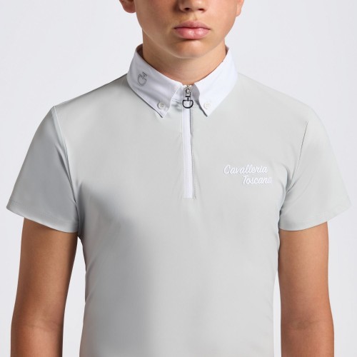 Cavalleria Toscana SS25 CT Jersey S/S Zip Competition Shirt Boys