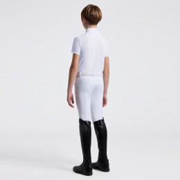 Cavalleria Toscana SS26 CT укороченный-рукав джерси Embroidered Script логотип турнирный рубашка