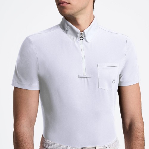 Cavalleria Toscana FW25 CT Men's Short-Sleeve Jersey Competition Shirt with Pocket