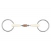 Happy Mouth Double Jointed Copper Roller Loose Ring Snaffle Bit