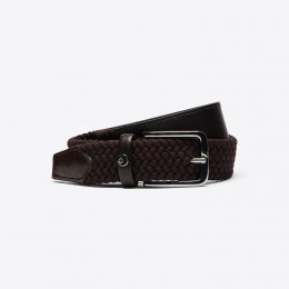 Cavalleria Toscana FW26 CT кожаный и шерстяной эластичный ремень женский