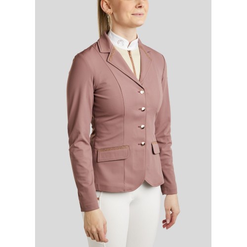 Montar FW25 MOGlenda competition jacket Rosegold caviar tape and crystal