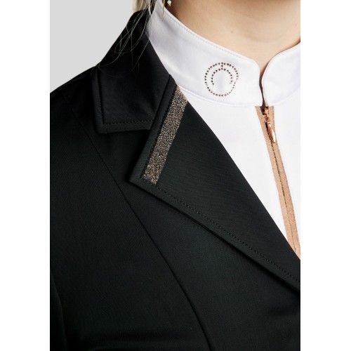 Montar FW25 MOGlenda competition jacket Rosegold caviar tape and crystal