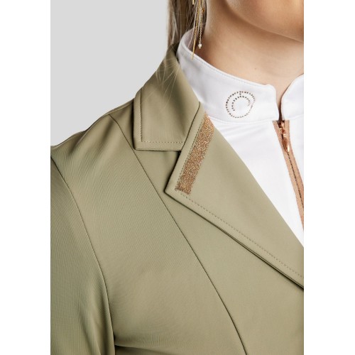 Montar FW25 MOGlenda competition jacket Rosegold caviar tape and crystal