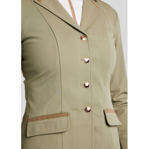 Montar FW25 MOGlenda competition jacket Rosegold caviar tape and crystal