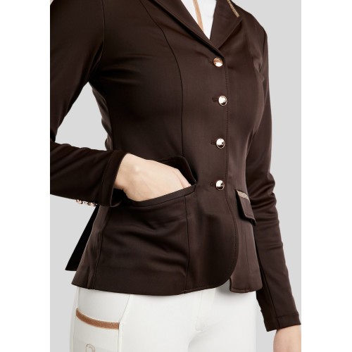Montar FW25 MOGlenda competition jacket Rosegold caviar tape and crystal