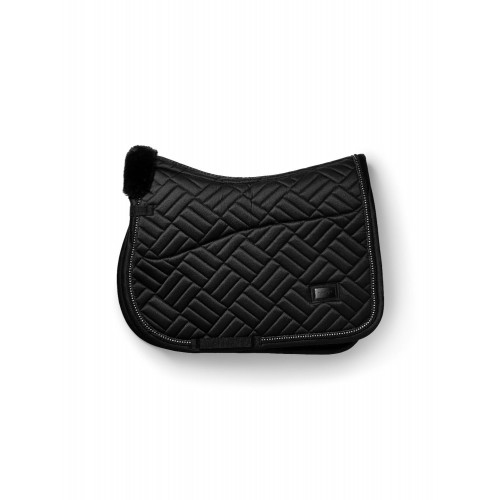Equestrian Stockholm FW25 Holiday Spring Saddle Pad Vegan Fur Crystal Black