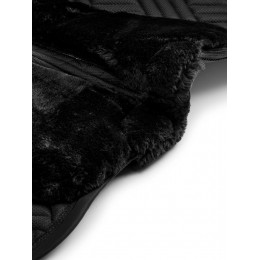 Equestrian Stockholm FW25 Holiday Spring вальтрап из искусственной кожи мехом Crystal чёрный