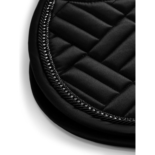 Equestrian Stockholm FW25 Holiday Spring Saddle Pad Vegan Fur Crystal Black