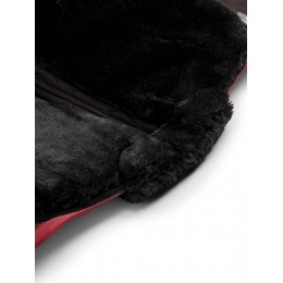 Equestrian Stockholm FW25 Holiday выездковый вальтрап из искусственной кожи мехом Crystal Bordeaux