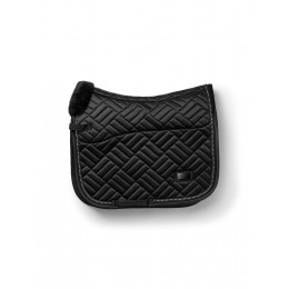 Equestrian Stockholm FW25 Holiday выездковый вальтрап из искусственной кожи мехом Crystal чёрный