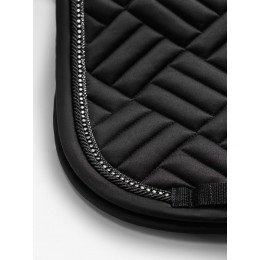 Equestrian Stockholm FW25 Holiday выездковый вальтрап из искусственной кожи мехом Crystal чёрный