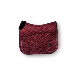 Equestrian Stockholm FW25 Holiday выездковый вальтрап из искусственной кожи мехом Crystal Bordeaux
