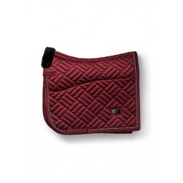 Equestrian Stockholm FW25 Holiday выездковый вальтрап из искусственной кожи мехом Crystal Bordeaux