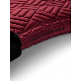 Equestrian Stockholm FW25 Holiday выездковый вальтрап из искусственной кожи мехом Crystal Bordeaux