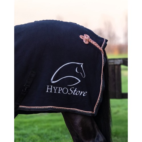 HypoStore Luxury Show Rug Black Rose Crystals