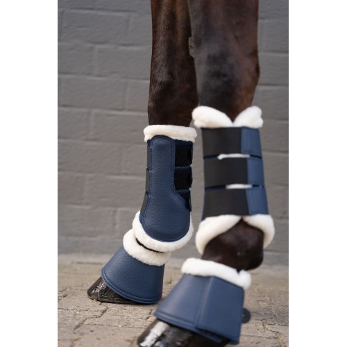 HKM Comfort Premium Mesh Leg Protectors with Fur