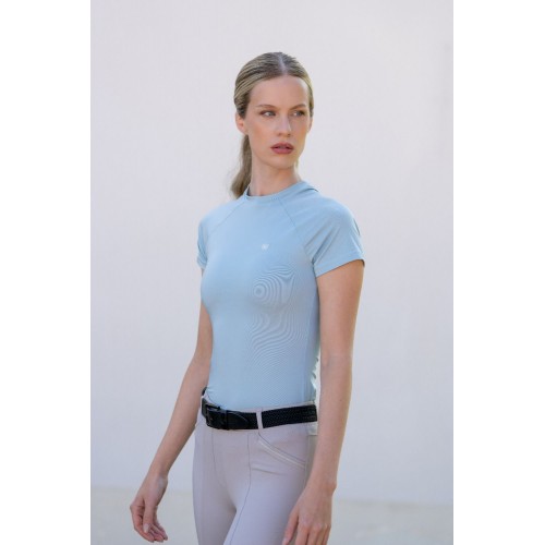 Equestrian Stockholm Ice Blue Dynamic Base Layer Short Sleeve