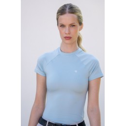 Equestrian Stockholm Ice синий Dynamic Base Layer с коротким рукавом