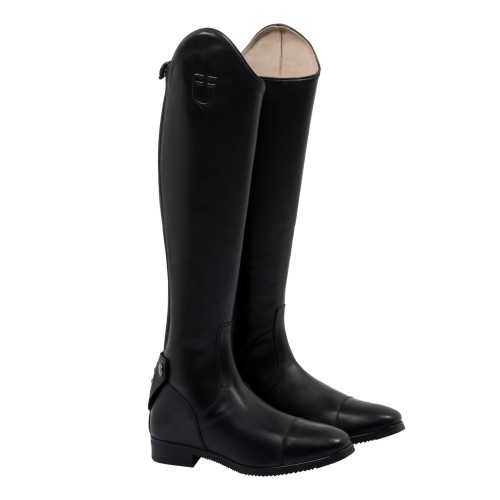 Neptune unisex leather boots with rear zipper
