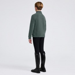 Cavalleria Toscana FW25 CT флисовый с короткой молнией унисекс худи с Orbit Embroidered логотип