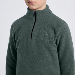 Cavalleria Toscana FW25 CT флисовый с короткой молнией унисекс худи с Orbit Embroidered логотип