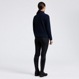 Cavalleria Toscana FW25 CT флисовый с короткой молнией унисекс худи с Orbit Embroidered логотип